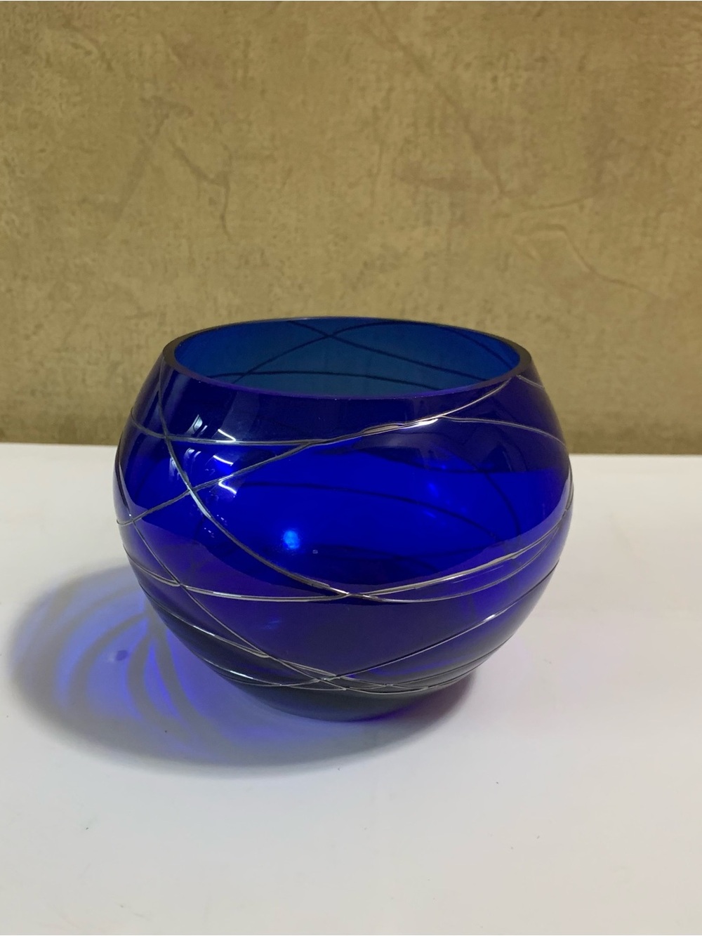 PARTYLITE Calyso Blue Tealight Candle Holder P7160 NEW in Box